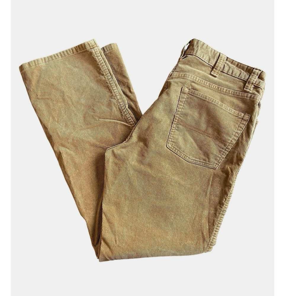 LL Bean Pants Mens 34x30 Tan Stretch Country Corduroy Trousers Standard